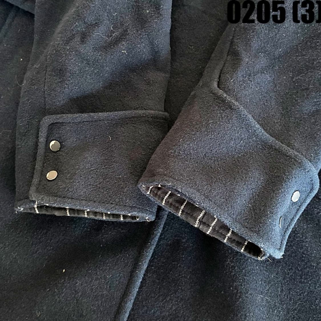 [2] 온앤온 네이비 지퍼 디테일 모직 롱 코트 0205(3) 상품이미지4