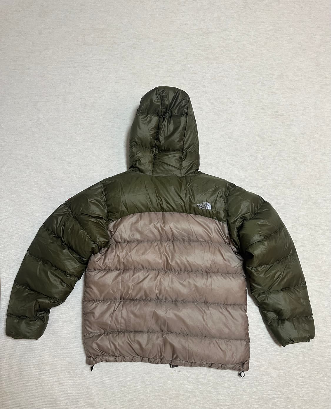 (M)노스페이스 빈티지 아콘 후디 다운 경량패딩 올리브 상품이미지2