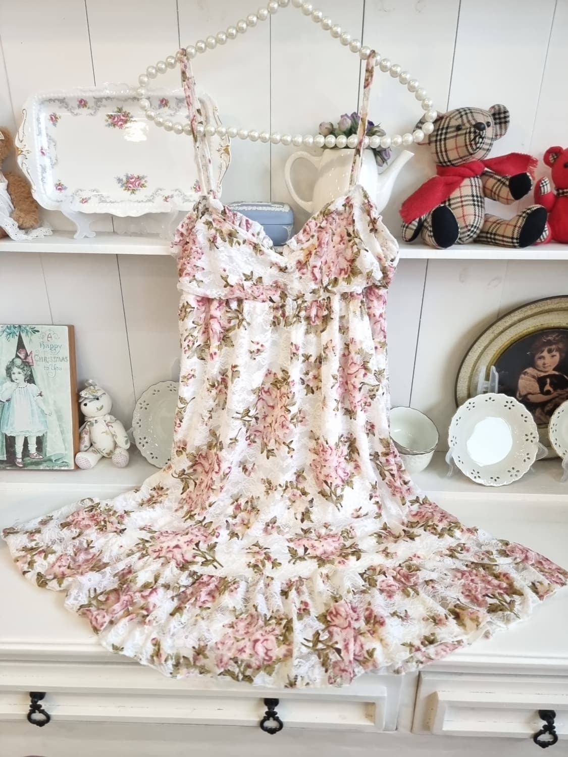 LIZ LISA 로즈 레이스 플라워 슬립 원피스 상품이미지4