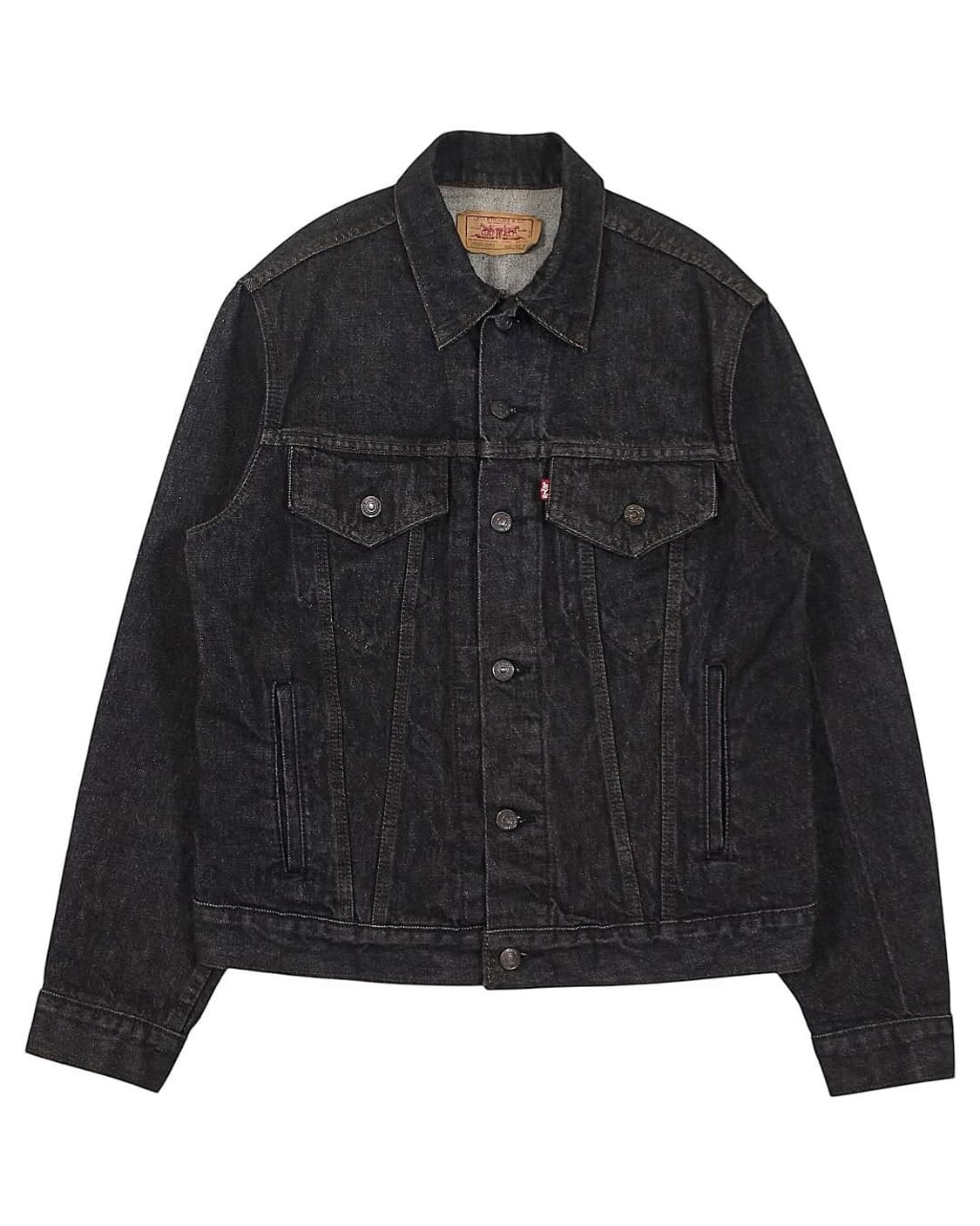 1987 USA 리바이스 70506-0259 선염색 블랙 데님 자켓 상품이미지1