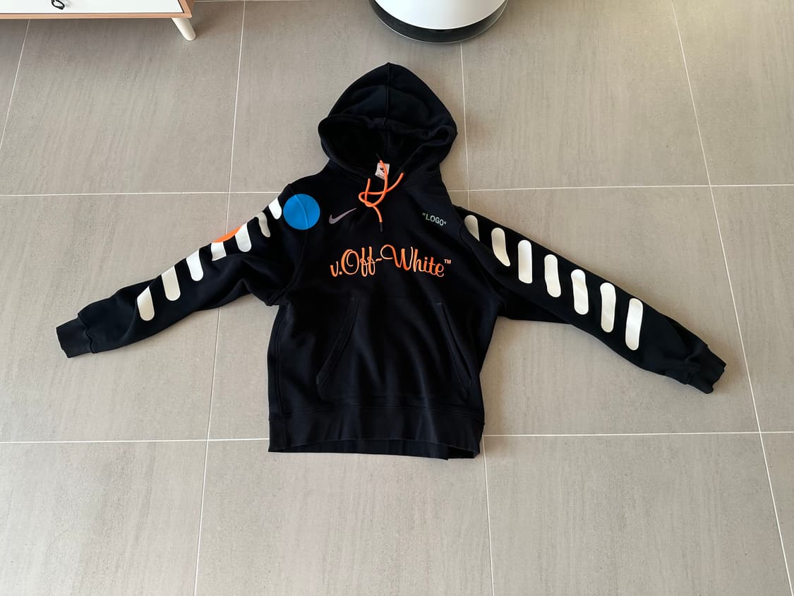 (L) 나이키 오프화이트 후드 상품이미지1
