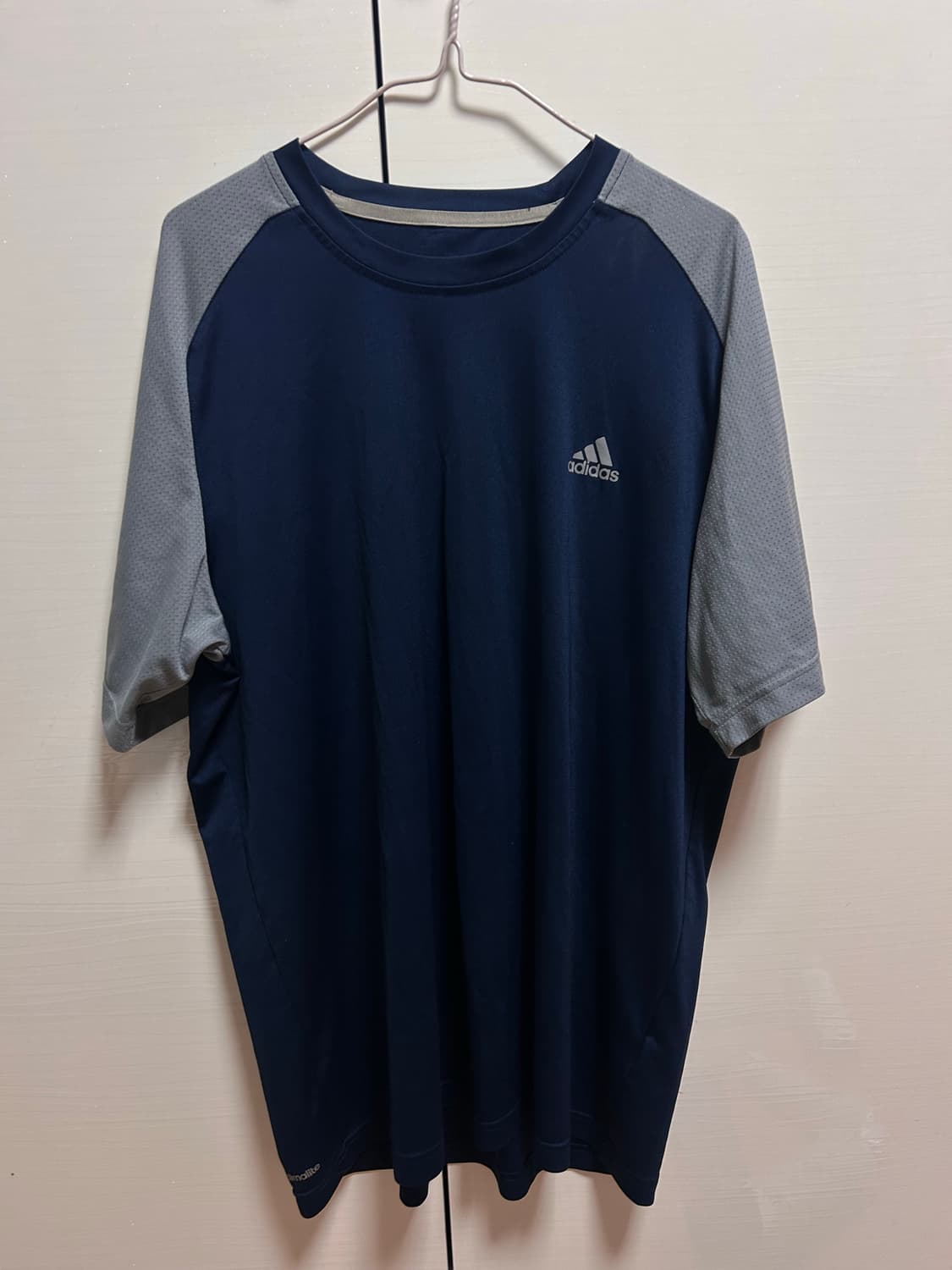 아디다스 네이비/회색 기능성 반팔 티셔츠 XL 상품이미지1