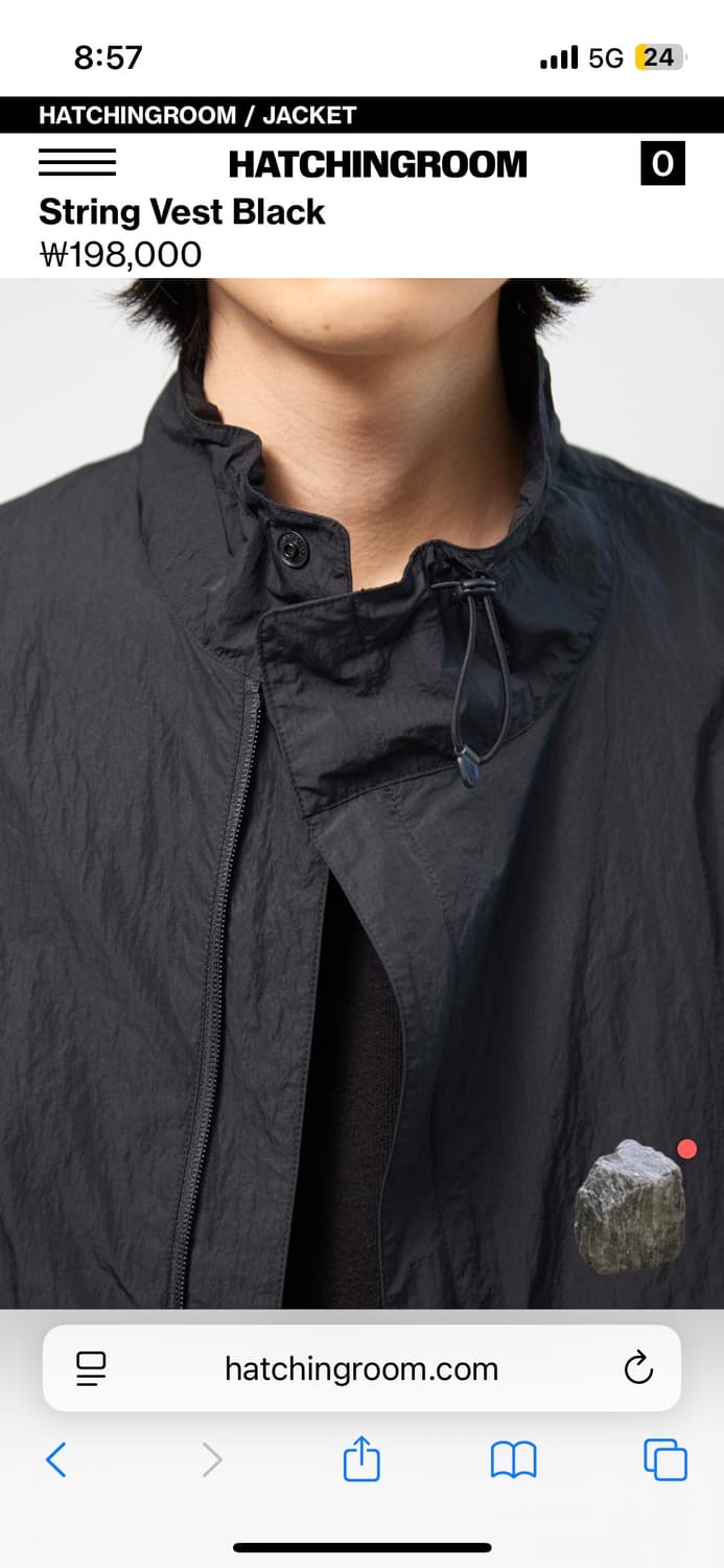 hatchingroom nylon vest / bk (os) 상품이미지6