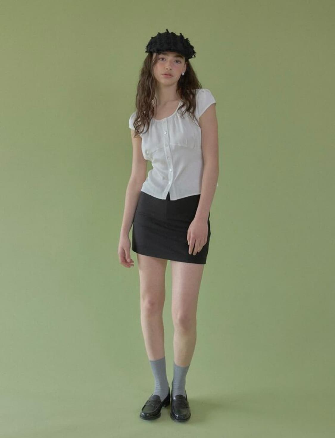 헤더먼트 soft gleam blouse 상품이미지3