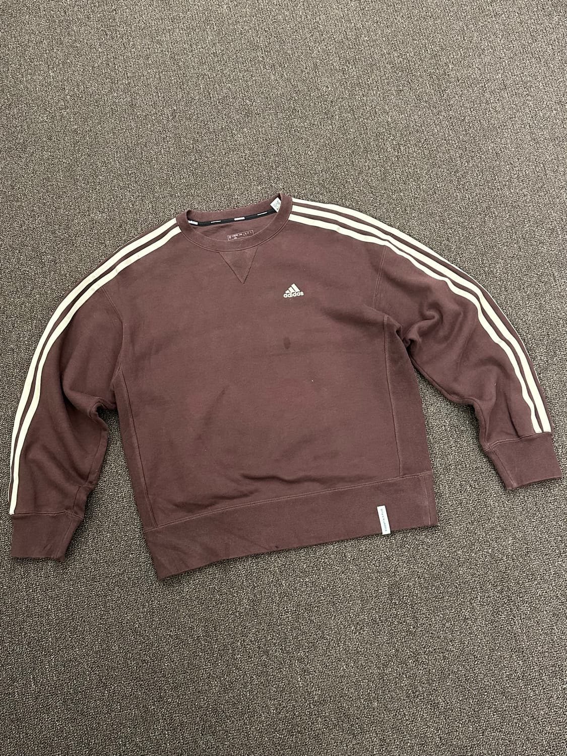 S)아디다스 빈티지 에센셜+3S 프렌치 테리 크루 스웻셔츠 상품이미지3