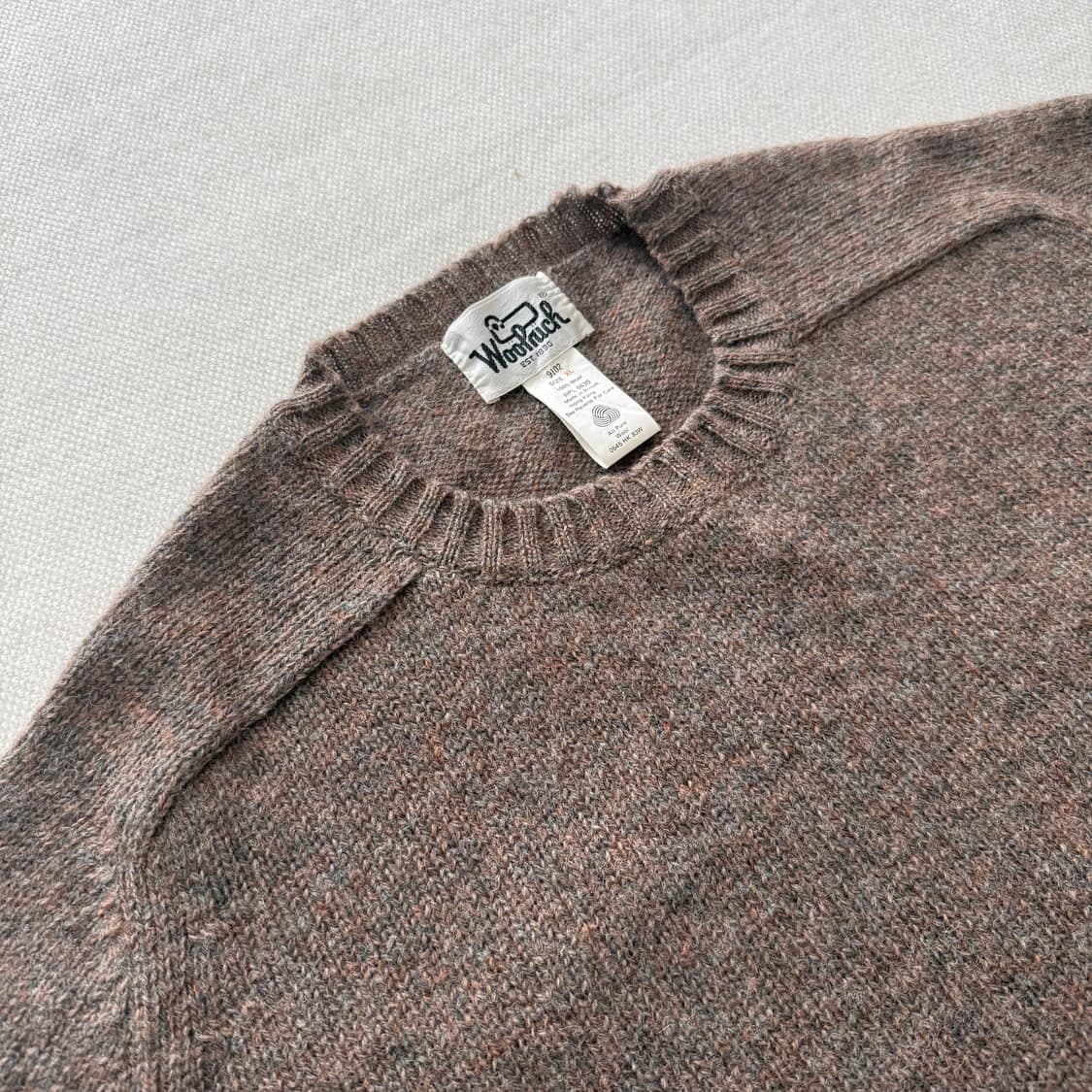 [XL]70s 울리치 퓨어울 멜란지 니트 브라운 상품이미지2