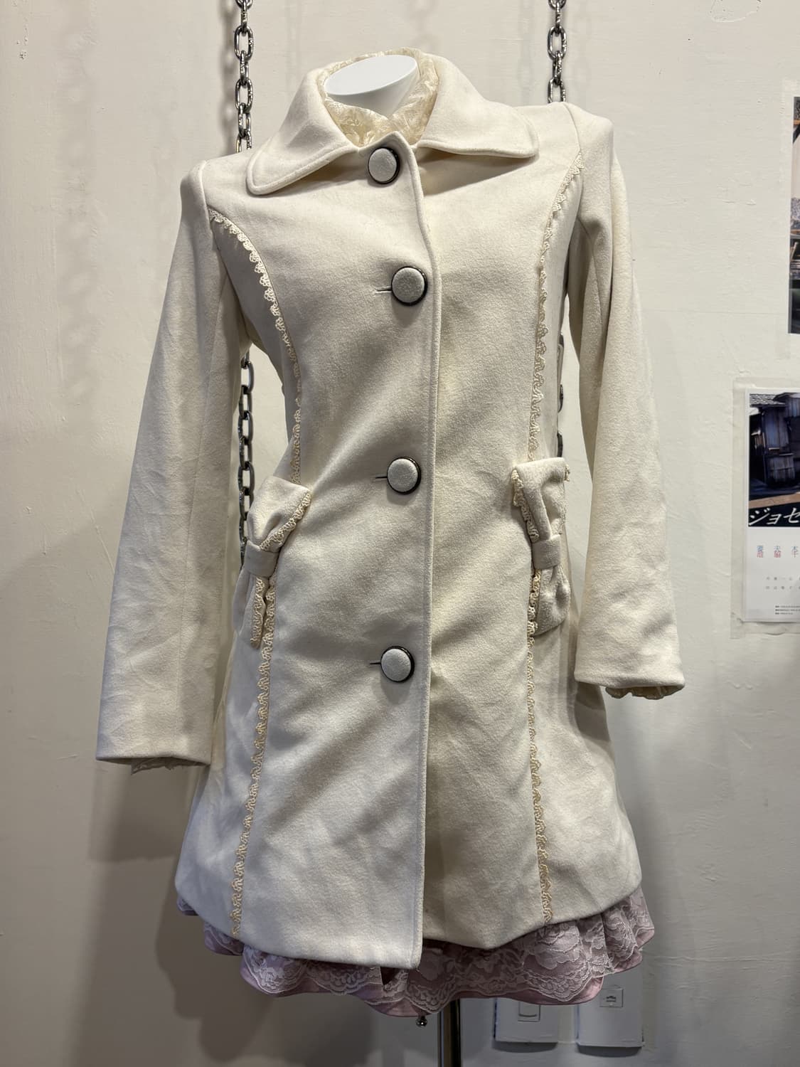 liz lisa 리즈리사 리본 아이보리 코트 러블리 갸루 상품이미지1