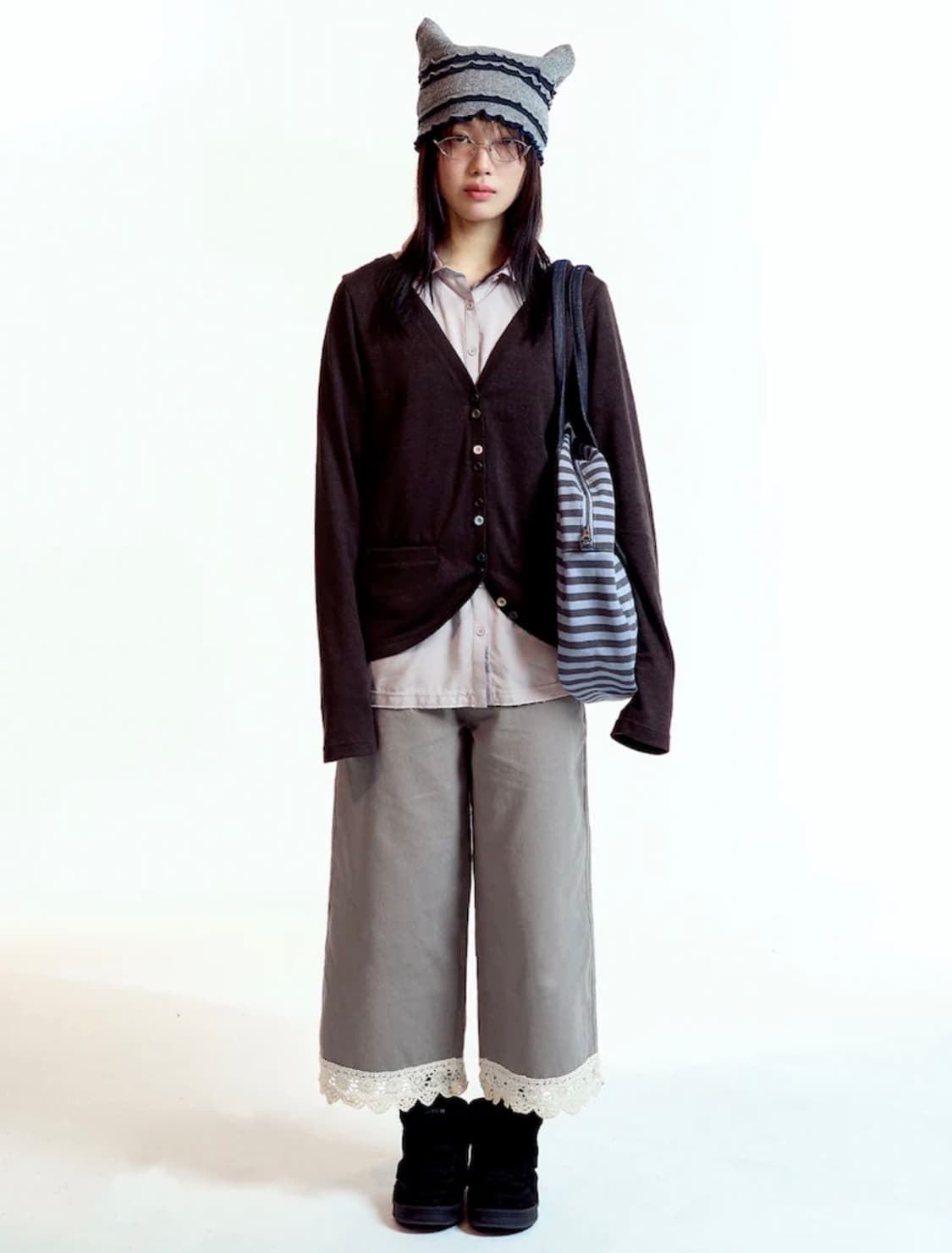코이세이오 26ss LAYERED SHIRT CARDIGAN BROWN 상품이미지2