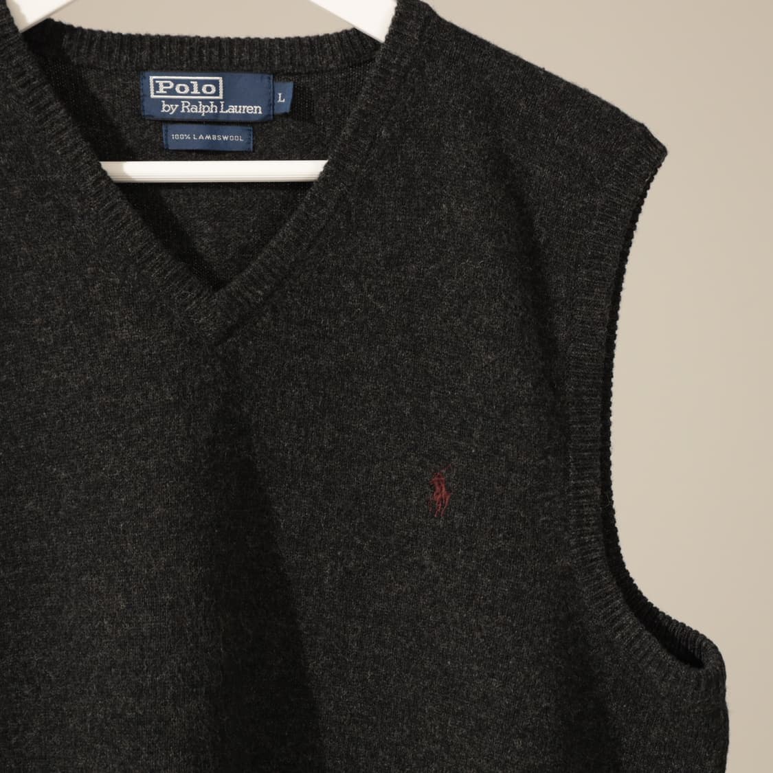 폴로 램스울 브이넥 니트 베스트 상품이미지2