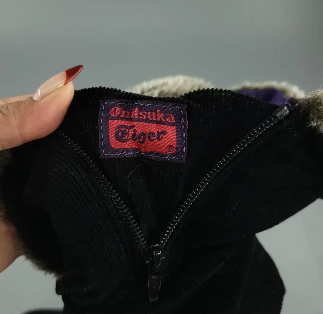 오니츠카타이거 black corduroy fur longboots 250 상품이미지6