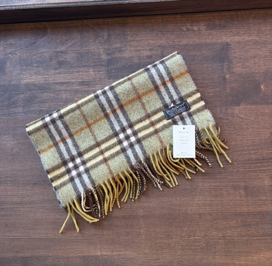 15376 - 버버리 그린 노바 체크 캐시미어 머플러 (캐시미어 100% 상품이미지2