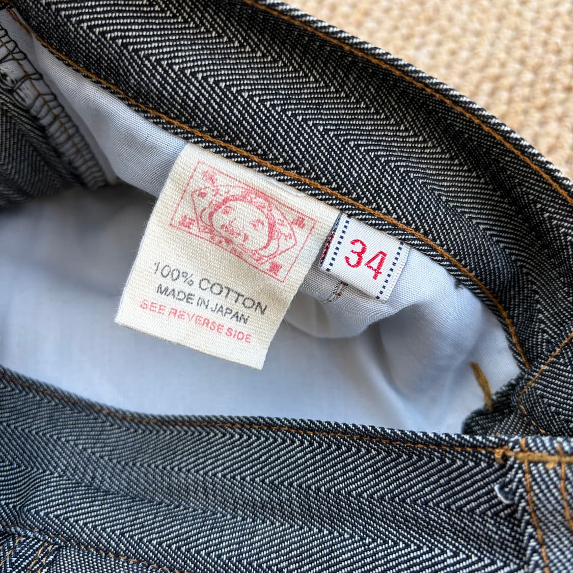 일본판)에비수 헤링본 패턴 포켓 코튼 팬츠 상품이미지5