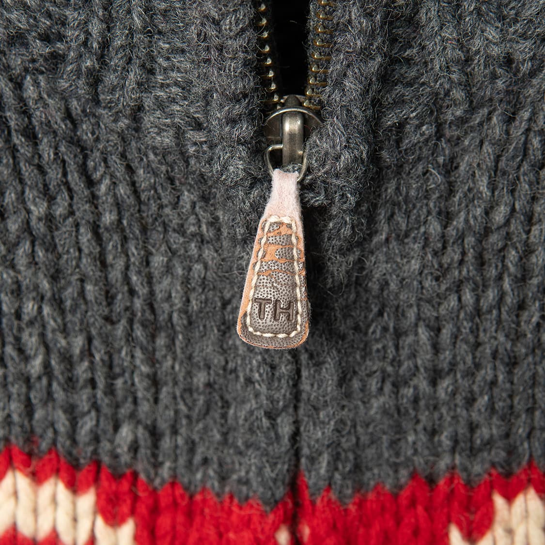 [103] 타미힐피거 SKI 눈꽃패턴 울 스웨터 집업 그레이  상품이미지3