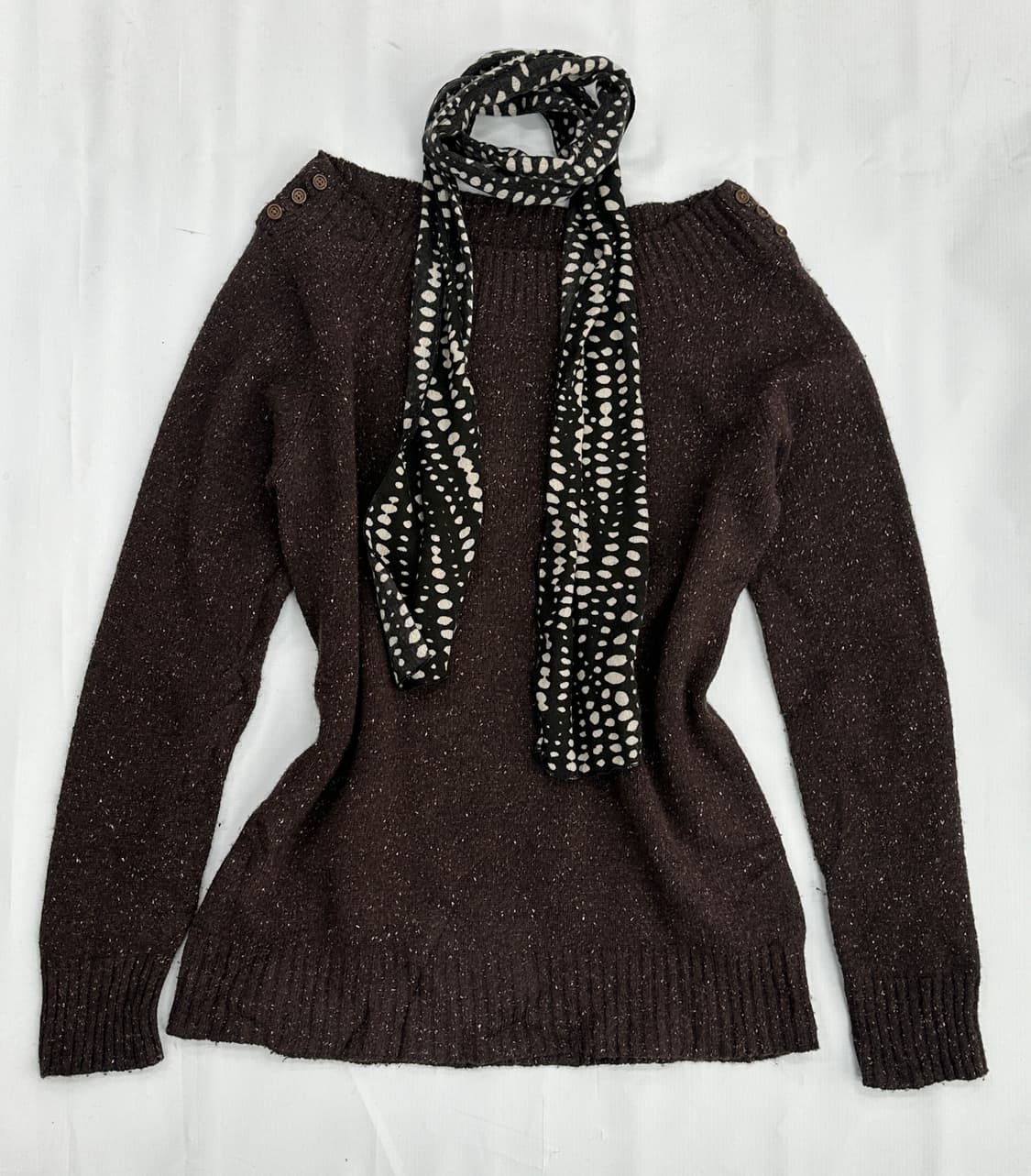 🍓하치나나의 러블리 라떼갸루 코디세트🍓 오프숄더 니트 미디스커트 상품이미지2