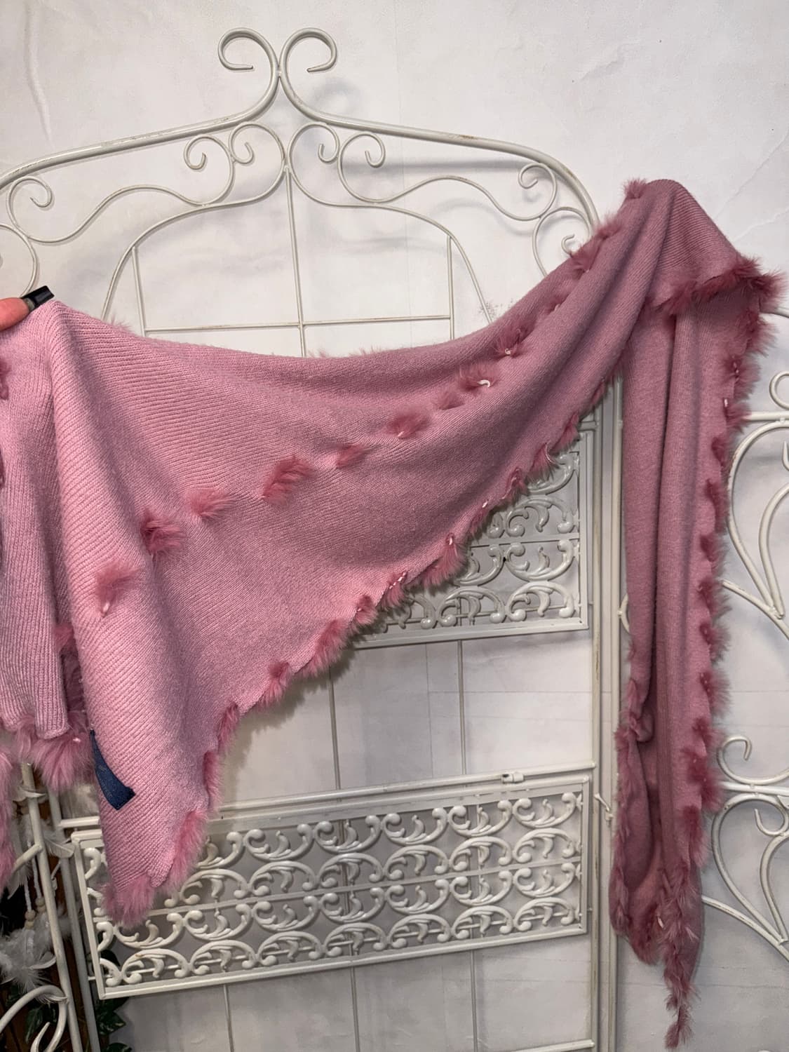 Daniel Hechter indi pink fur trimmed 머플러 상품이미지1