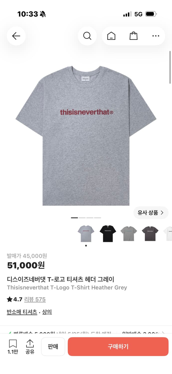 디스이즈네버뎃 반팔 판매합니다 상품이미지1