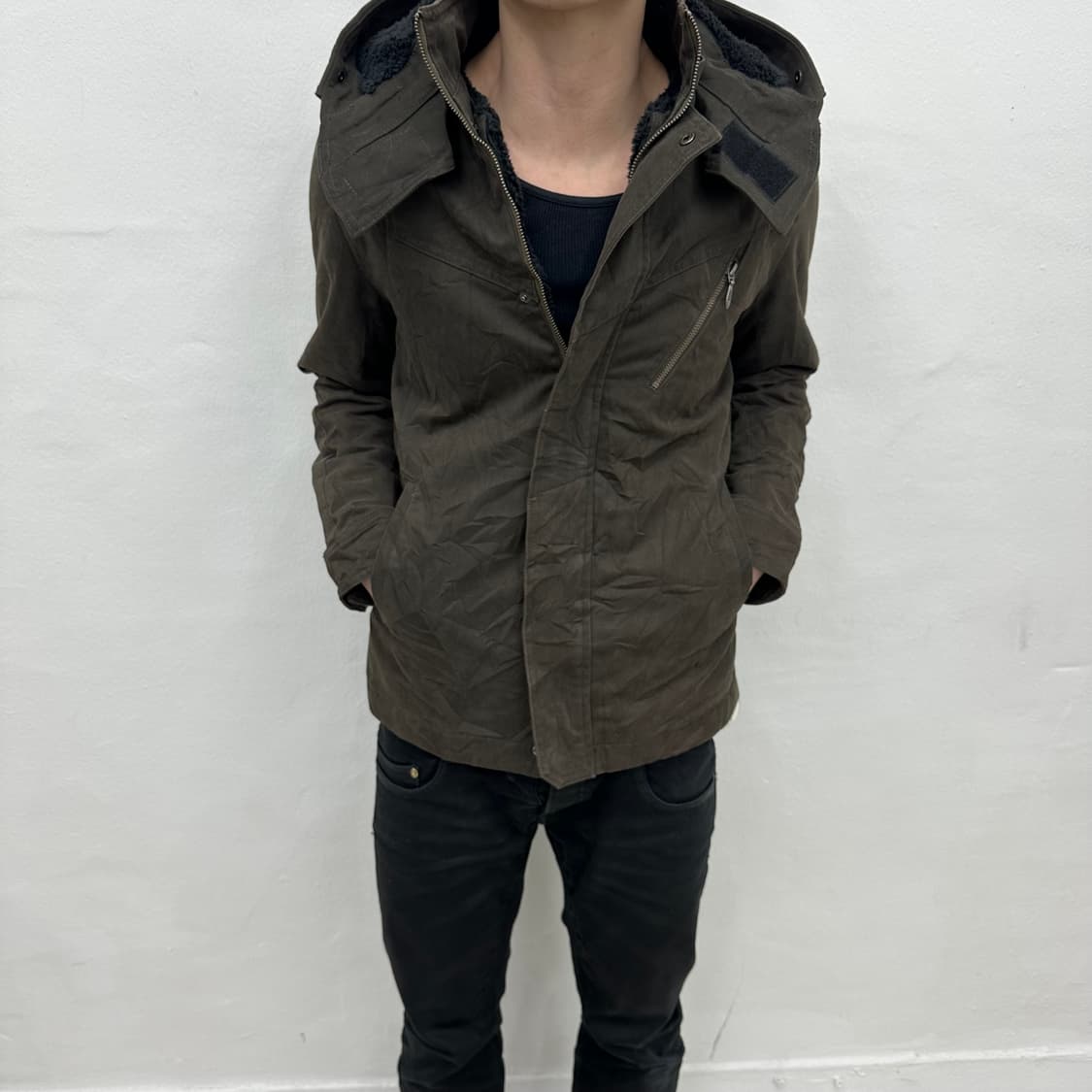 Michel Klein khaki hood jacket  상품이미지2