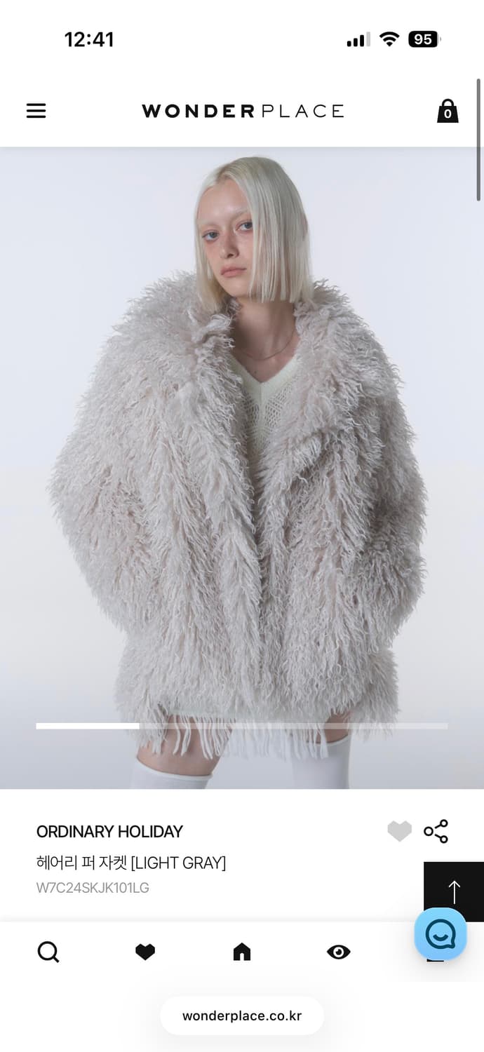 오디너리 홀리데이 헤어리 퍼 자켓 (새제품) 상품이미지1