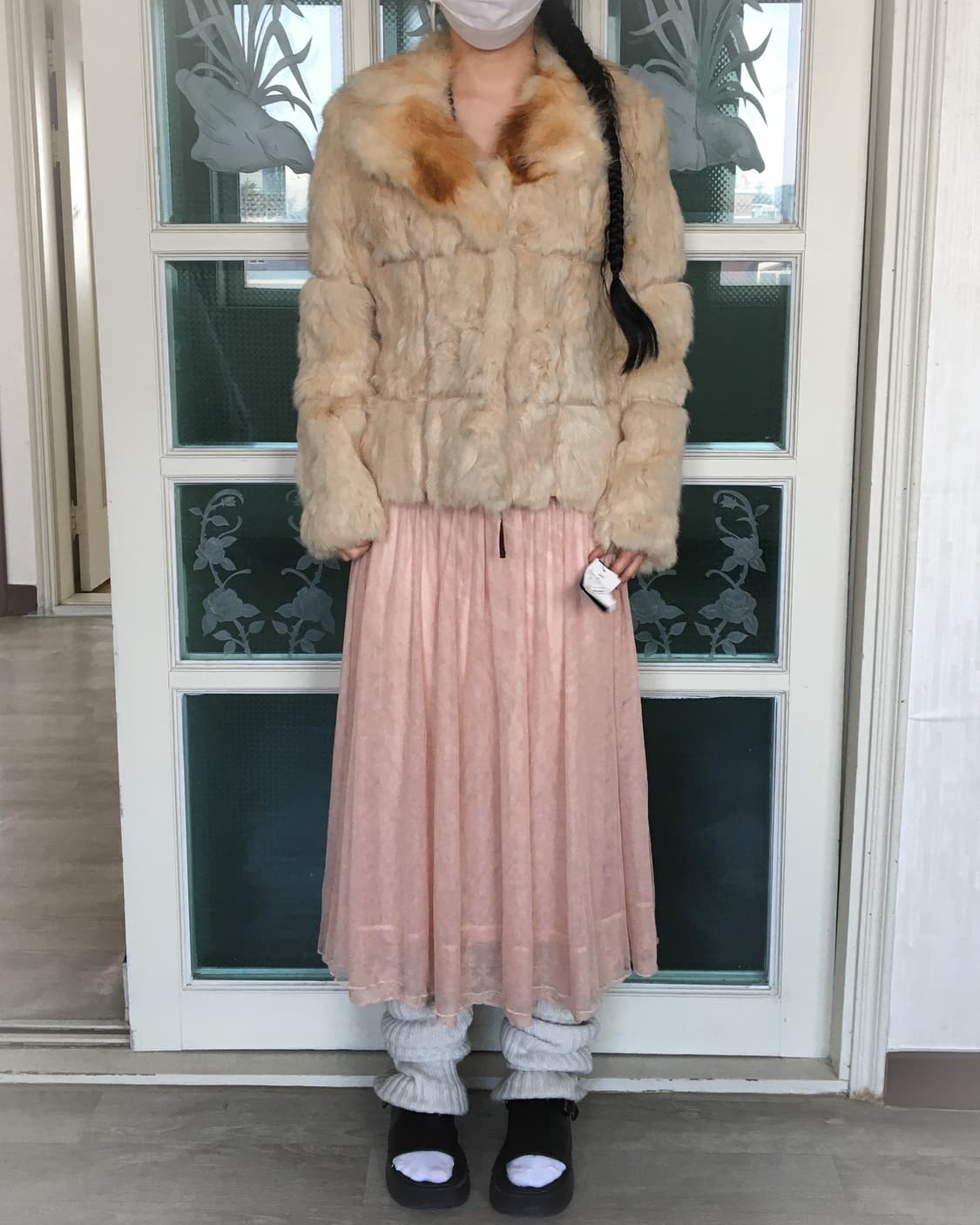 Mixed fur line detail jacket 상품이미지1