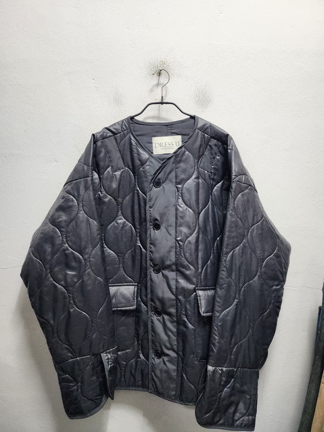 DRESS U 블랙 퀼팅 자켓 상품이미지1