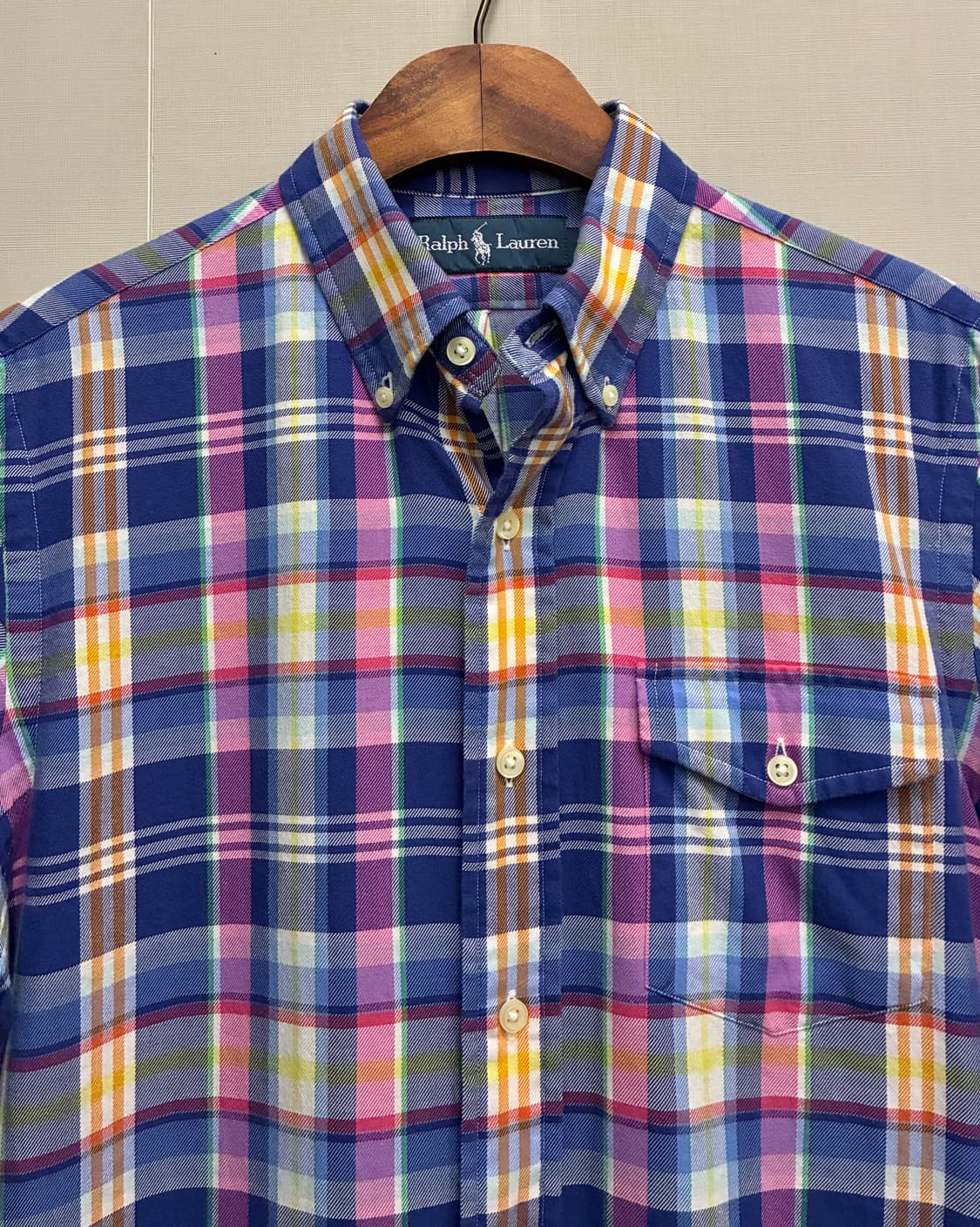 (S/97)POLO 폴로랄프로렌 원포켓 체크 버튼다운 셔츠 폴로셔츠 상품이미지3