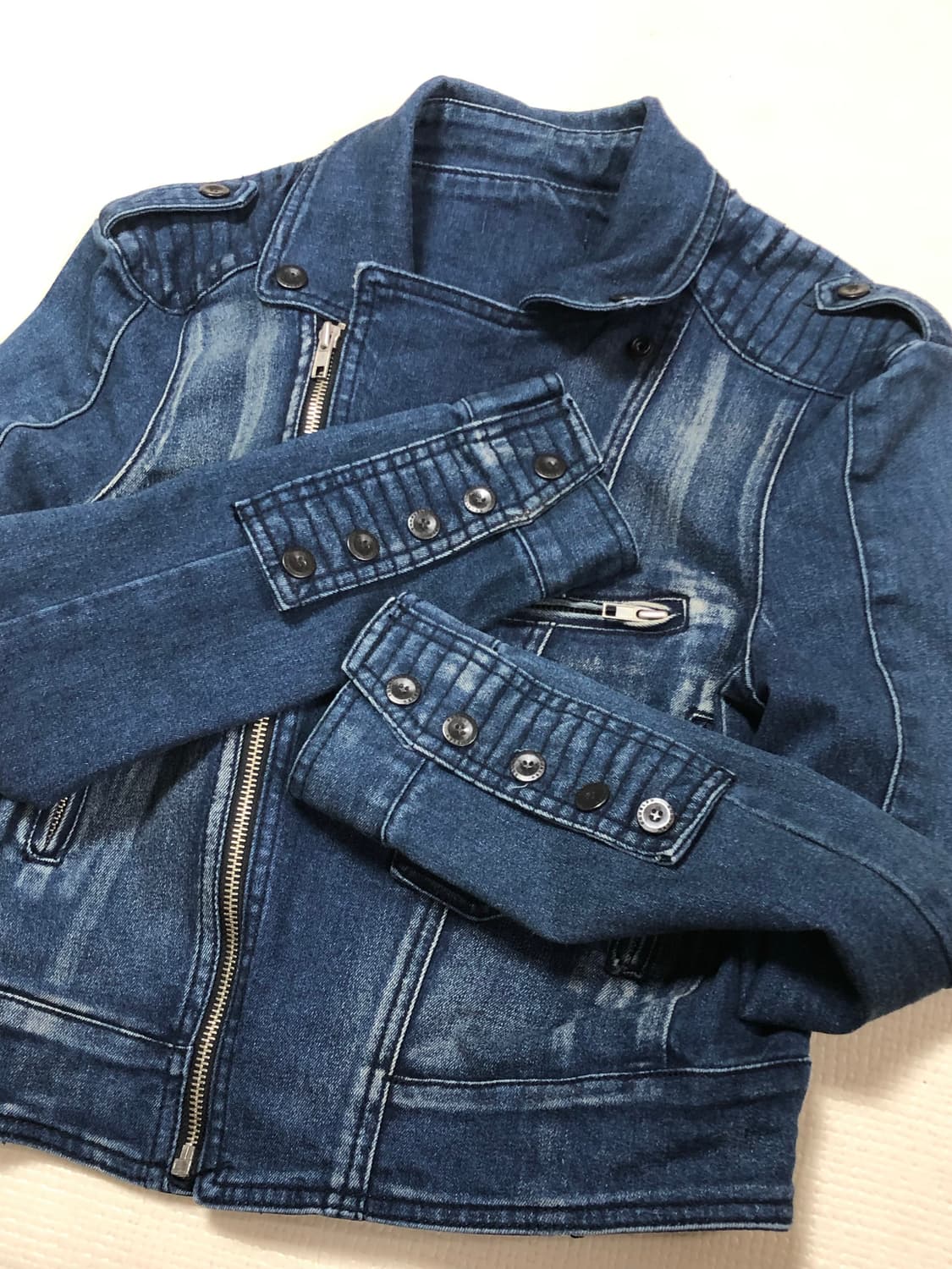 빈티지 데님 펑크 자켓 상품이미지9