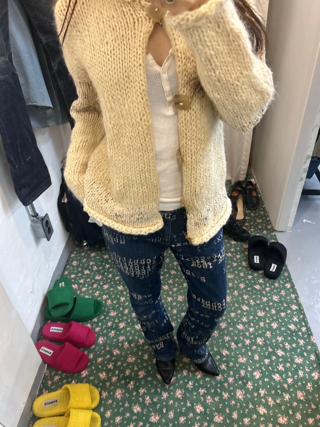 단추 헤비 스웨터 가디건 상품이미지3