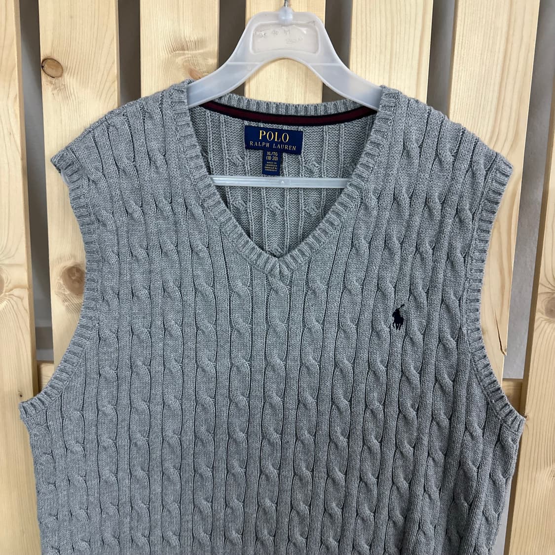 (L) 폴로 랄프로렌 그레이 케이블 니트 베스트 상품이미지3