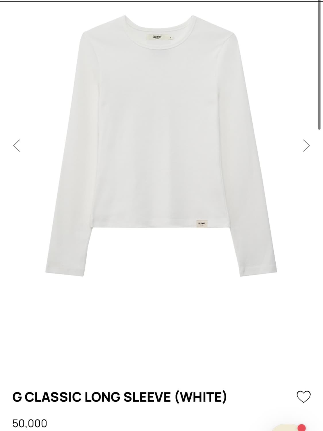 [새상품,공홈품절] G CLASSIC LONG SLEEVE (WHITE) 상품이미지1