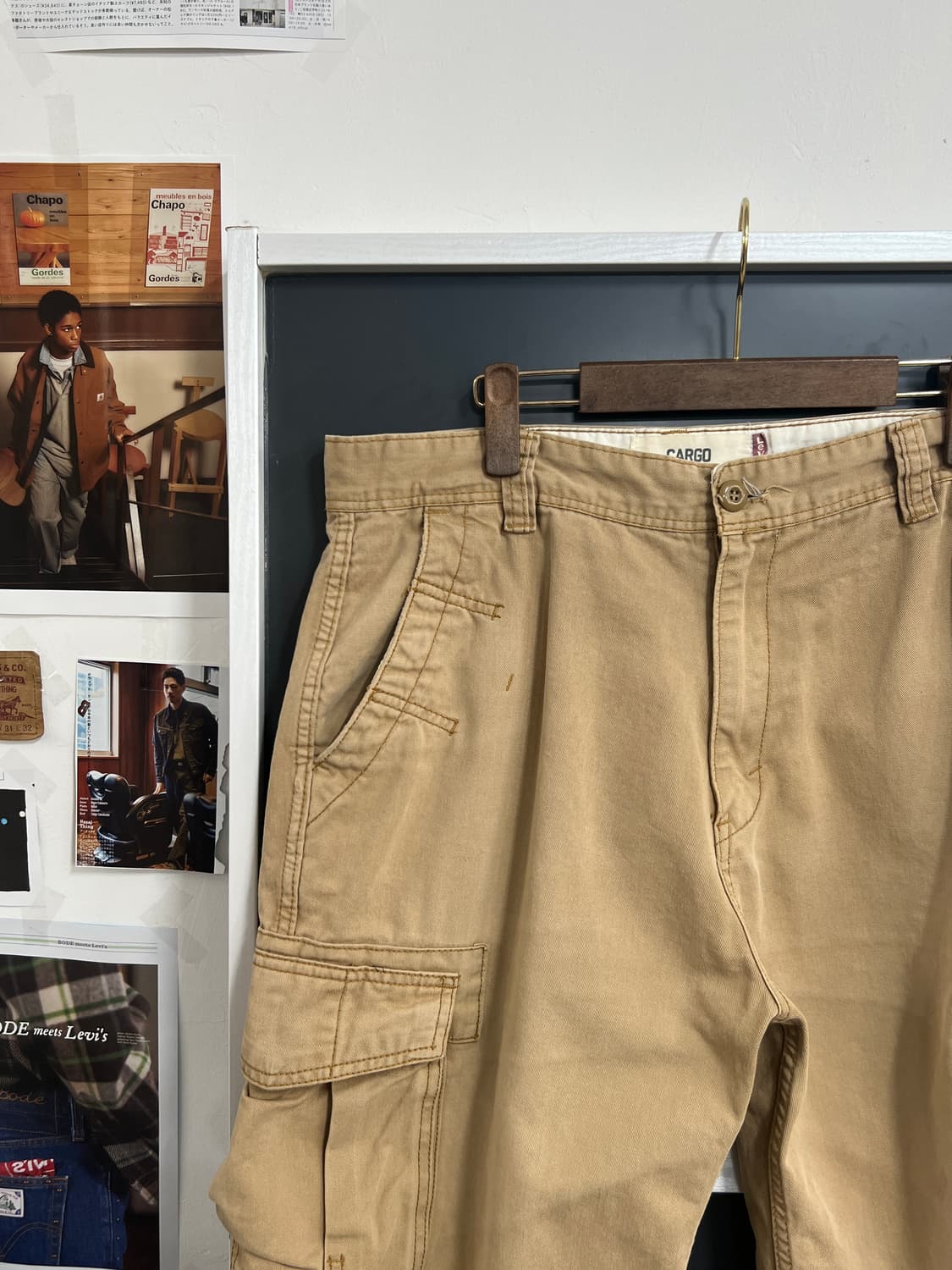 00s Levis 리바이스 카고 베이지 하프 팬츠 상품이미지2
