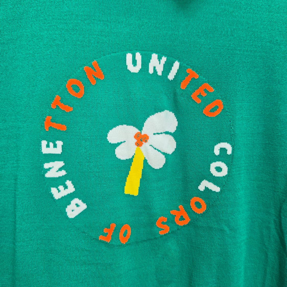 25SS 베네통 여성 반팔 칼라 니트 티셔츠 100(L)사이즈 새상품급 상품이미지2