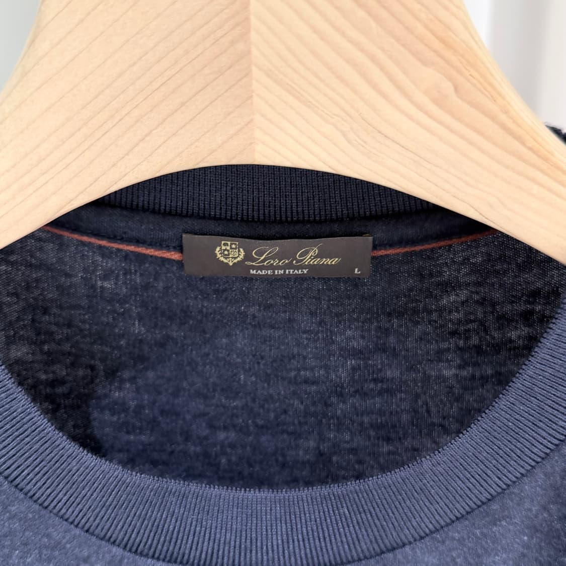 (A+/L) / 로로피아나 캐시미어 네이비 실크 반팔 상품이미지4