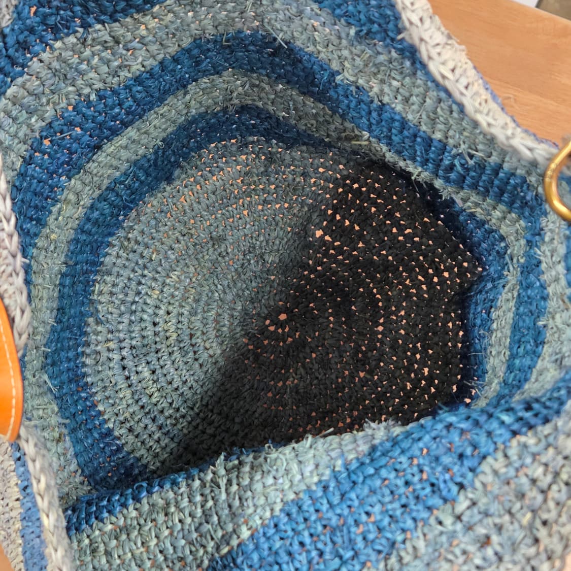 폴로랄프로렌 스트라이프 라피아 토트백  상품이미지6