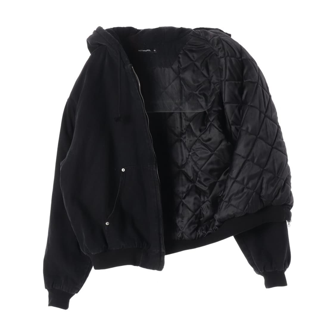 낫포너드 백로고 그래픽 퀼팅 후드집업 XL 상품이미지2