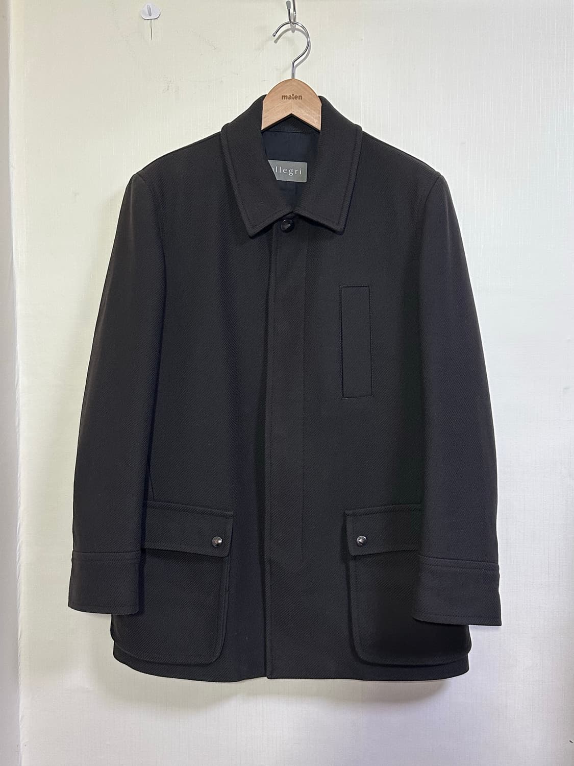 알레그리 캐시미어 블렌드 발마칸코트 48/다크브라운 상품이미지1