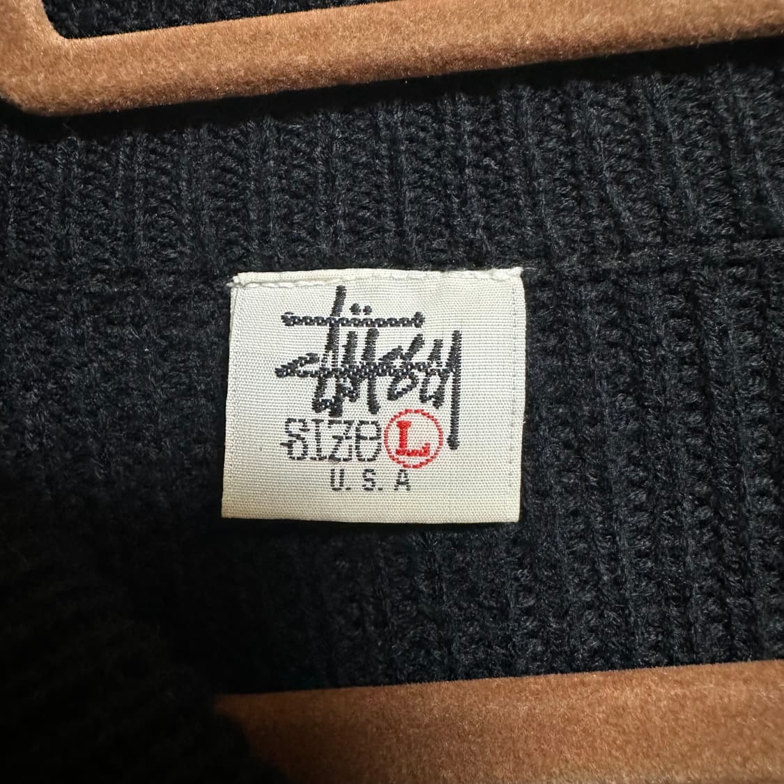 90s 올드 스투시 BIG 4 니트 집업 L사이즈 상품이미지9