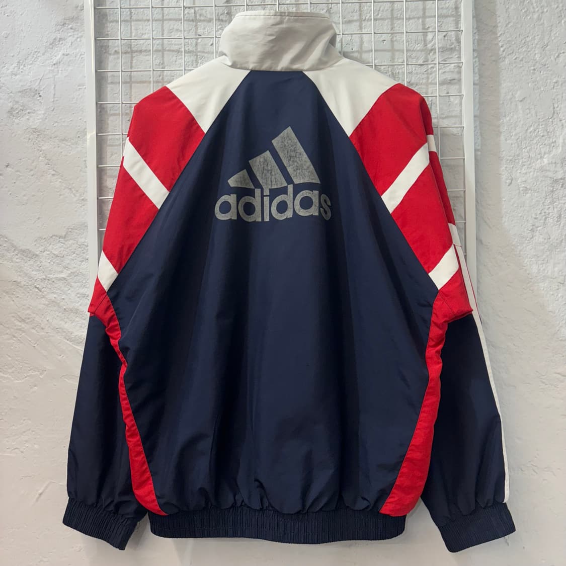 90s 아디다스 올드스쿨 배색 바람막이 L 상품이미지2