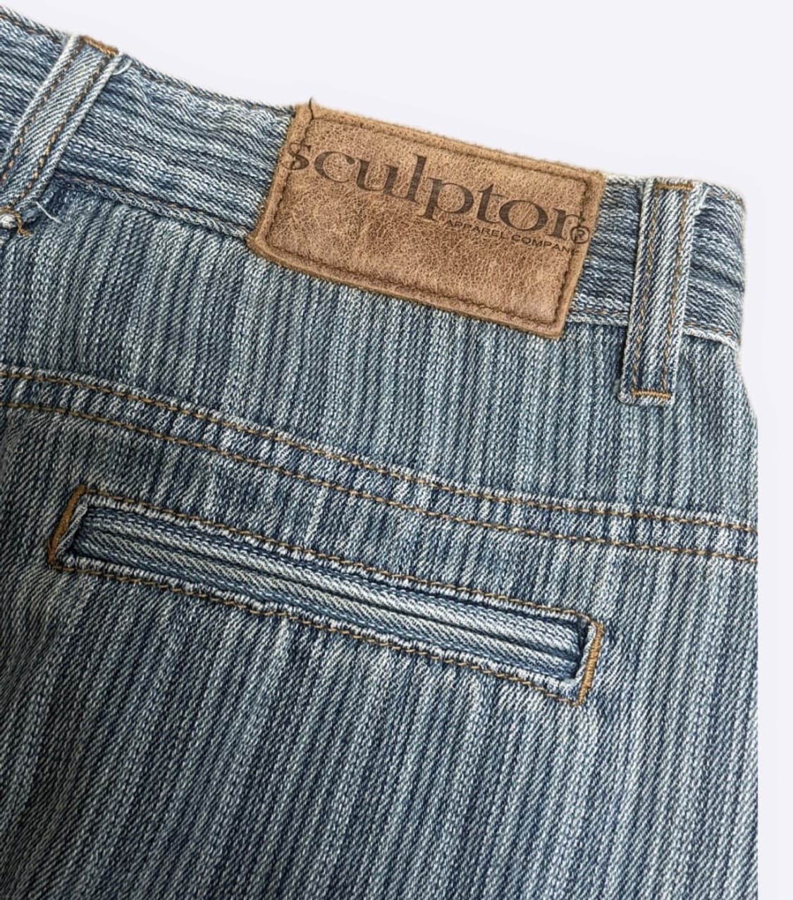 Sculptor 스트라이프 데님 미니스커트 S 상품이미지3