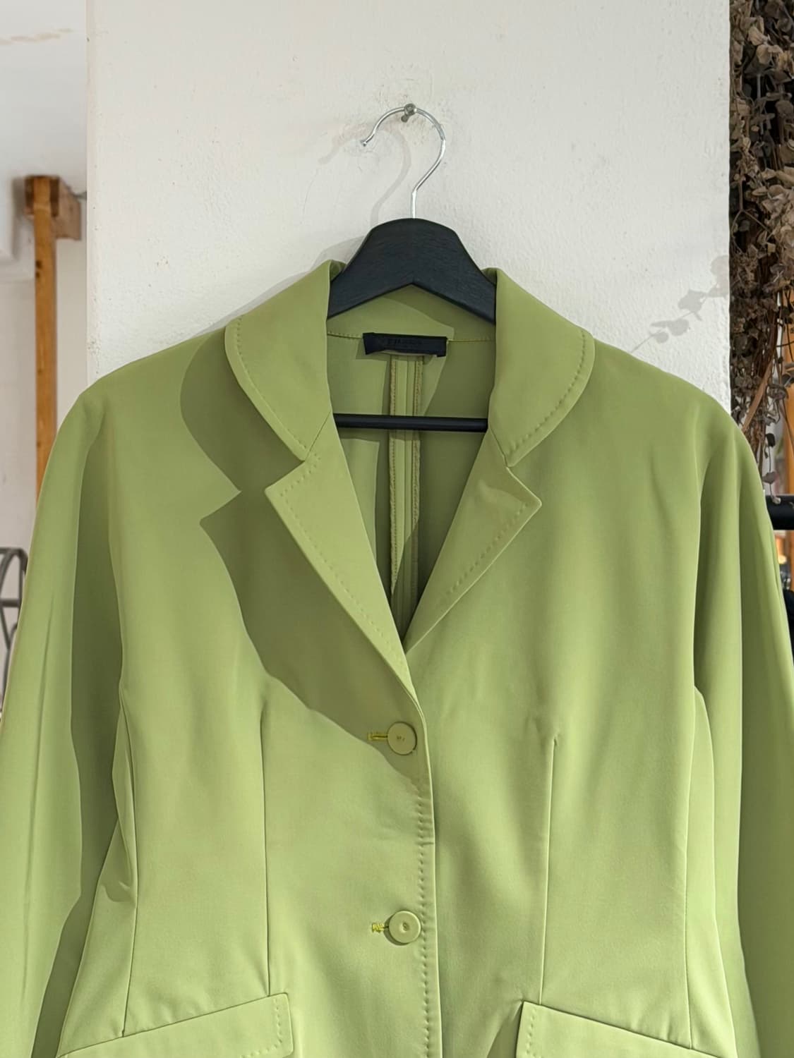 프라다 그린 폴리에스터 포켓 자켓/미디스커트 셋업 상품이미지3