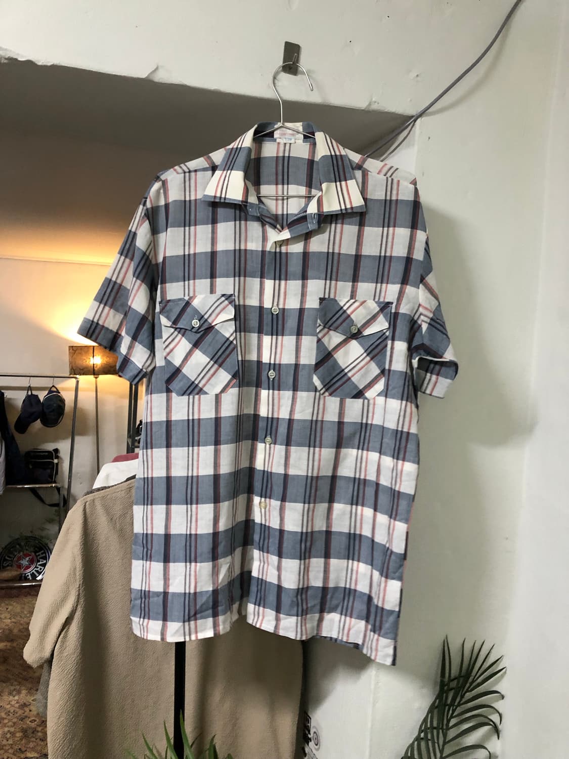 Vintage western shirts 투 포켓 체크 셔츠 상품이미지1