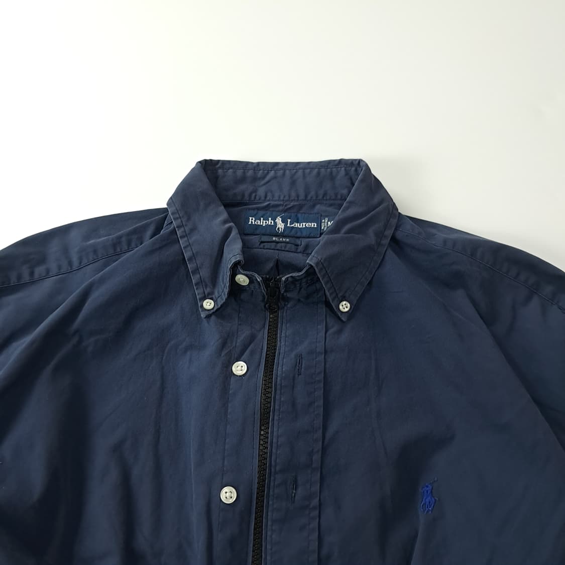 CK334 FREE 폴로 90s 다크네이비 크롭 셔츠 자켓 상품이미지2