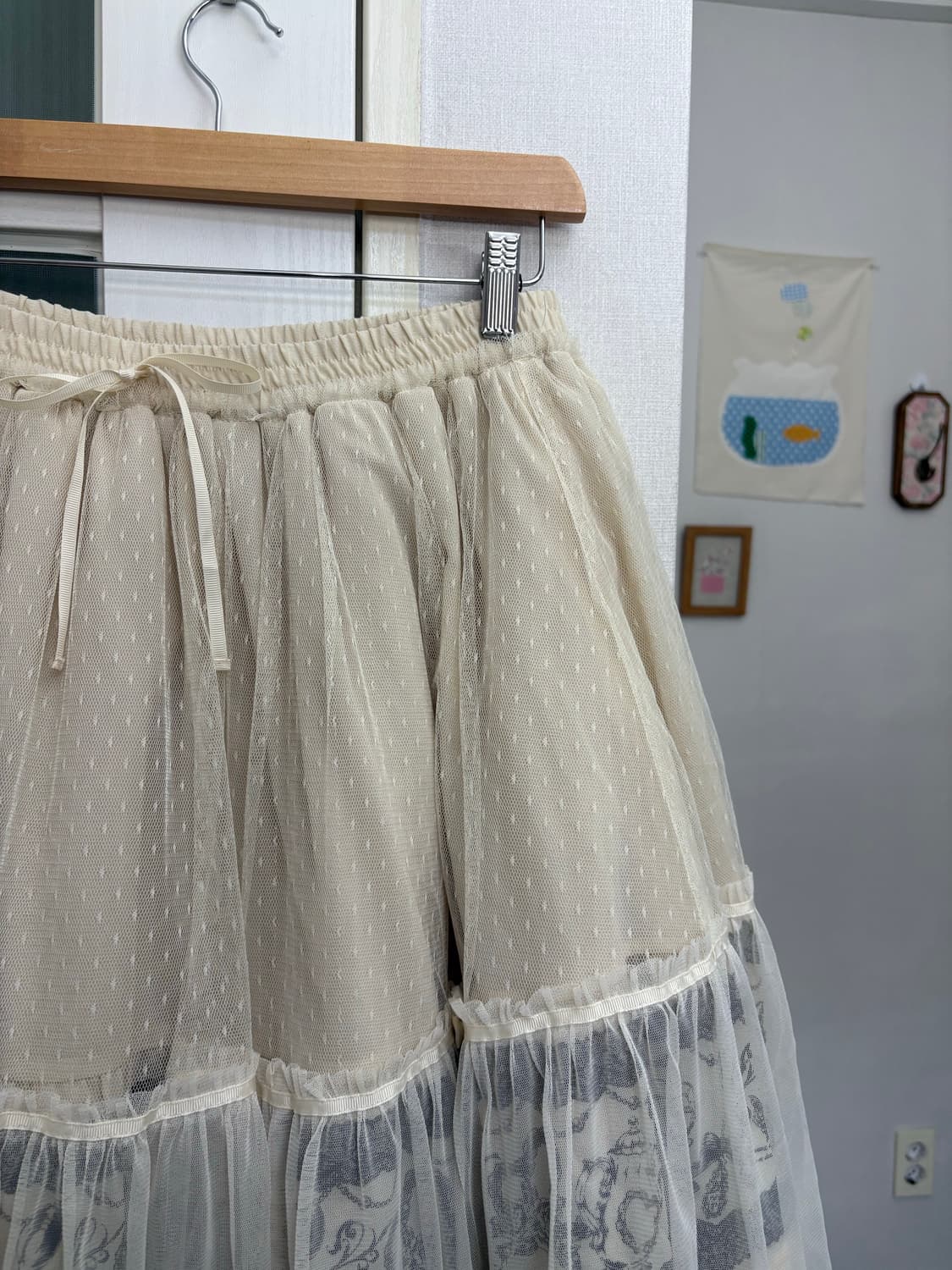 아이보리•베이지 도트 샤스커트 상품이미지2