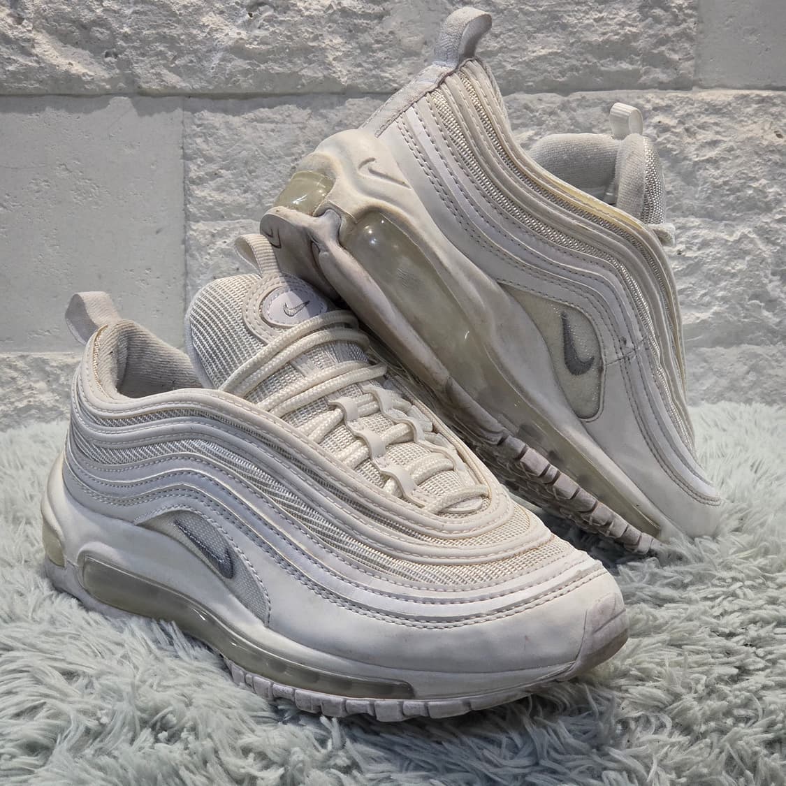 2w-27:나이키 에어맥스 97 트리플 화이트230 상품이미지4