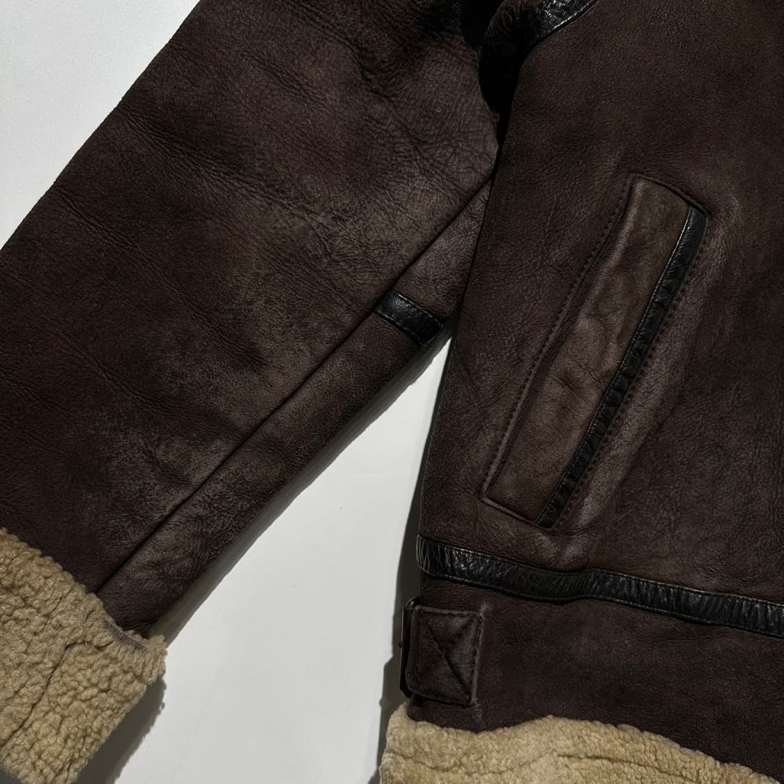 Shane Jeans 램스킨 시어링 무스탕 봄버 자켓 상품이미지5