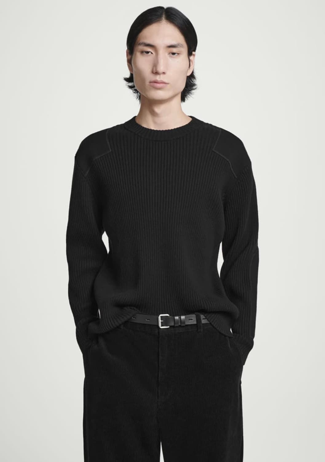 cos 패치 디테일 울 블렌드 니트 상품이미지2