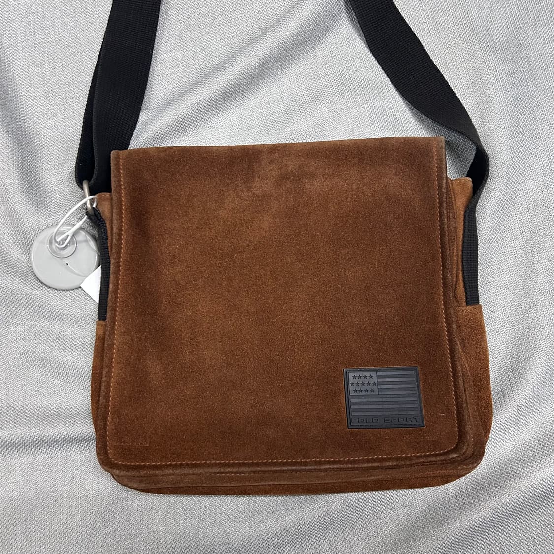Polo Sports Brown Suede Messenger Bag 상품이미지3