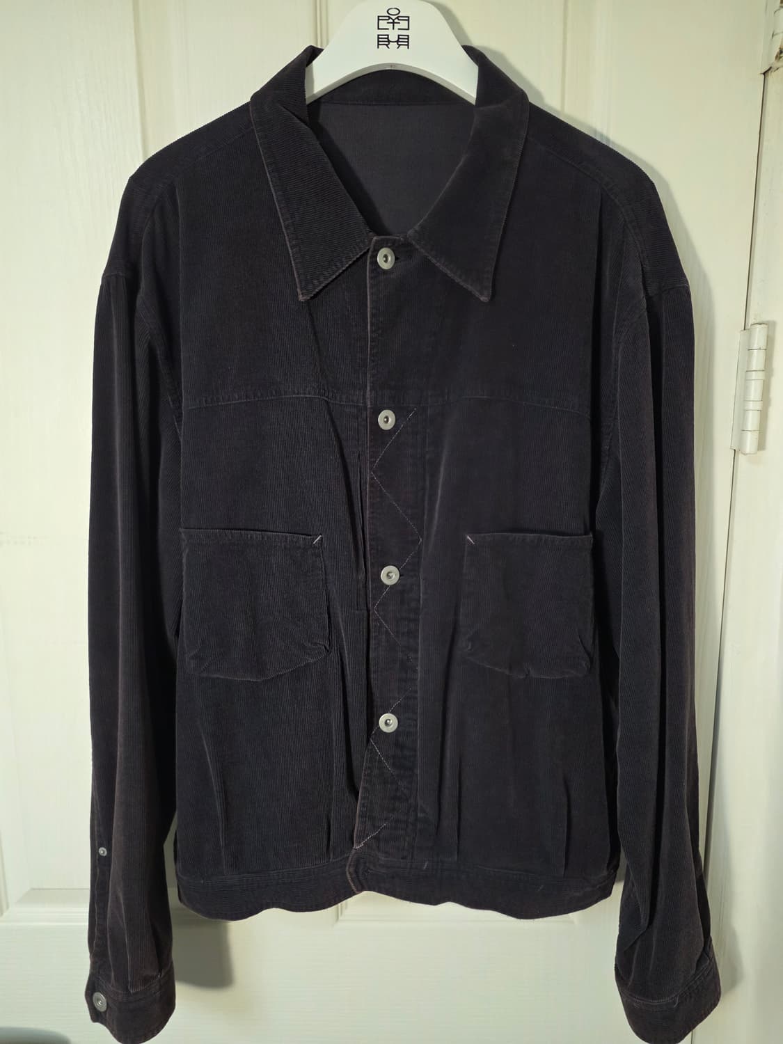 [4] 폴리테루 1011 페이즐리 트러커 자켓 - 다크퍼플네이비 코듀로이 상품이미지1