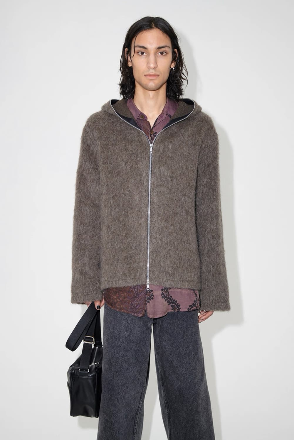 【44】아워레가시 슈렁큰 모헤어 후드자켓 상품이미지1