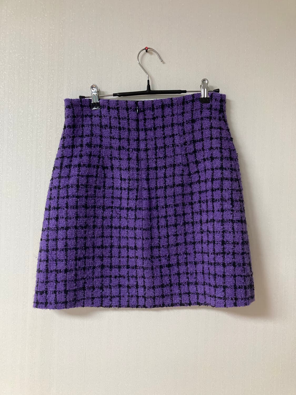 38 산드로 체크 부클 트위드 미니 스커트 상품이미지2