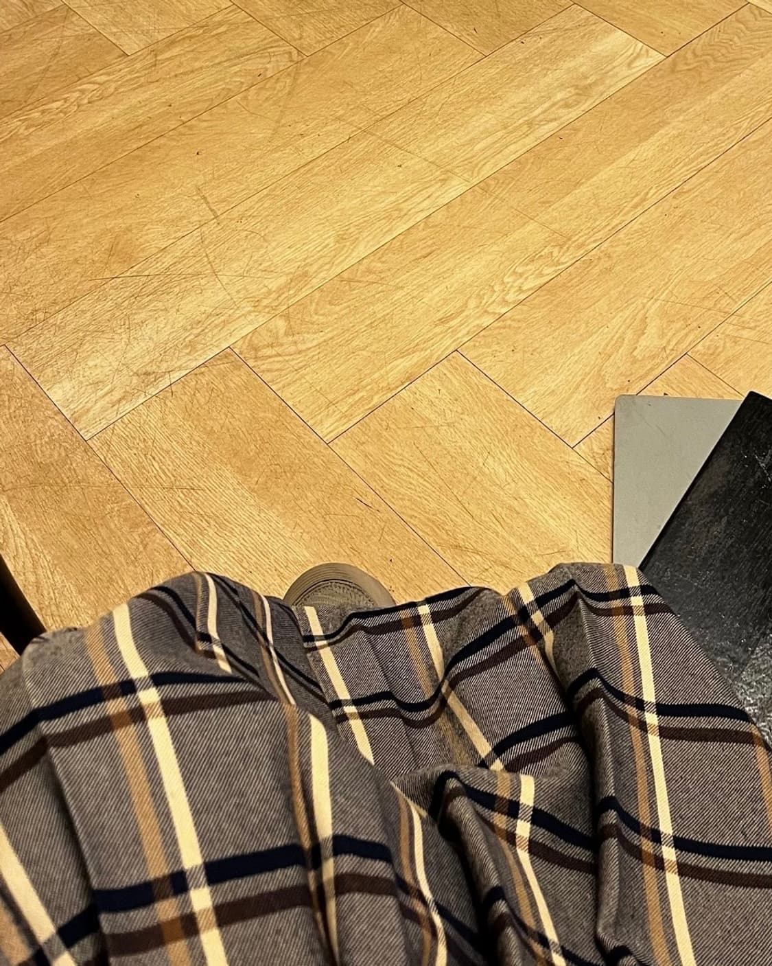 빈티지 체크 롱스커트 상품이미지3